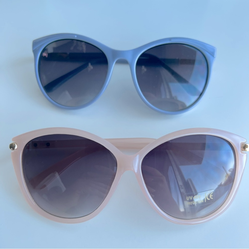 Aeropostale Cat Eye Sunglasses - Mauve Pink and Powder Blue